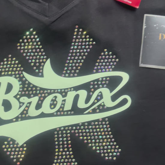  NY-BX GLOW IN THE DARK RHINSTONE SHIRT